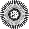 Thenshop 400 Pack Black Permanent Markers Bulk - Fine Point Permanent Marker Quick Drying Waterproof Pens for Doodling Writing Marking Classroom Work on Wood Metal Stone Glass, Office School Supplies