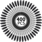 Thenshop 400 Pack Black Permanent Markers Bulk - Fine Point Permanent Marker Quick Drying Waterproof Pens for Doodling Writing Marking Classroom Work on Wood Metal Stone Glass, Office School Supplies