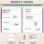 bloom daily planners HARDCOVER 2026 Planner (January to December) - 8.5” x 11” Weekly & Monthly Dated Agenda Organizer Book with Stickers & Tabs - Good Things Are Coming