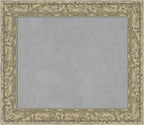 Amanti Art Silver Framed Magnetic Board 27x31 Medium Vision Board for use with Magnets, 100% Metal Sheet to Display Items as Office Decor or for Home Organization in mudroom, Kitchen or Kids Room