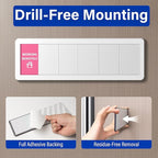 Office Door Signs with 6 Printed Status Options – Do Not Disturb, Out of Office, In a Meeting, Please Knock, Work from Home, Back Soon – Includes Custom Personalized Blank Sticker for Privacy Workspace or Studio Available and Away