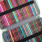 Vomgomfom Colored Pencil Case - 252 Slots Pencil Holder with Zipper Closure Twill Fabric Large Capacity Pencil Case for Watercolor Pens or Markers, Pencil Case Organizer for Artist (Green Rose)