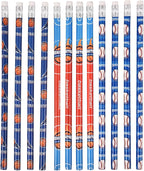 Jsehchya 72PCS Corlorful Wooden Football Pattern Cased Pencils for Kids Bulk with Erasers, Fun Cute for School,Drawing,Gift (pattern, 72)