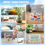 Aheroi 4x6 Acrylic Picture Frames, 3 Pack Clear Scalloped Acrylic Photo Frame Freestanding Magnetic Picture Frames for Desktop, Transparent Thickened Double Sided Picture Holder, Exclusive Shape Design