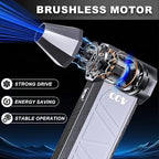 CCV Compressed Air Duster - 150000RPM Electric Air Duster for Cleaning Keyboard&PC 3 Gears Adjustable Rechargeable Cordless Jet Dry Blower Air Blower for Car and Home (F33-Pearl Blue)