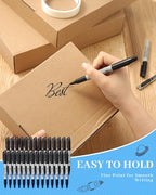 Thenshop 100 Pack Black Permanent Markers Bulk - Fine Point Permanent Marker Quick Drying Waterproof Pens for Doodling Writing Marking Classroom Work on Wood Metal Stone Glass, Office School Supplies