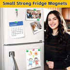VNDUEEY 16 Pack Green Fridge Magnets, Strong Magnets for Whiteboard, Dry Erase Magnet, Small Magnet for Kitchen, Office, School, Locker, Map Decorative