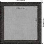 Amanti Art Black Framed Magnetic Board 29x29 Medium Vision Board for use with Magnets, 100% Metal Sheet to Display Items as Office Decor or for Home Organization in mudroom, Kitchen or Kids Room