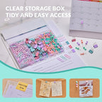 LincOficey 350pcs Paper Clips Binder Clips and Push Pins Set, Small Clips Office Supplies in Compartments Container for Multipurpose Document Organization (Pastel)
