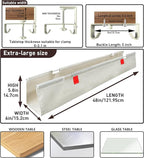 AHOMO [Upgraded] Under Desk Cable Management, 48" Cord Organizer, with Silicone Pads (No Scratch!), 16 Cable Ties, Washable PE Honeycomb Base,Fits Any Desk 0-2.1", No Stinky Cardboard!Beige 48"L x 6"W