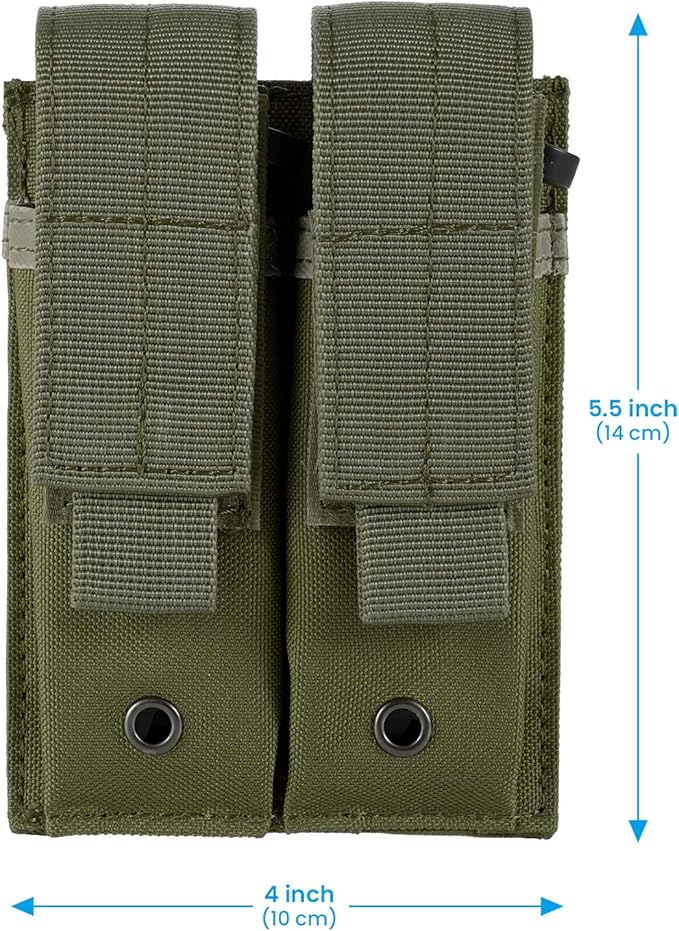 Tactical Single/Double Pistol Mag Pouch Outdoor Molle Open-Top Magazine Pouch for Glock M1911 92F