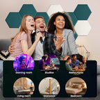 Self-Adhesive Acoustic Panels, 12 Pack Hexagon Sound Proof Foam Panels for Walls, High Density Noise Dampening Panels, 14"x 12"x 0.4" Sound Absorbing Panel for Home Studio Office-Dark Green