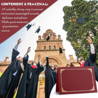 Fainne 120 Packs Certificate Holders Bulk, Diploma Covers Gold Foil Border, Document Covers for Letter Size 8.5x11 Award Certificates, Cardstock, Document Papers, Paper Card Stock(Red)