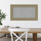 Amanti Art Silver Framed Magnetic Board 17x29 Small Vision Board for use with Magnets, 100% Metal Sheet to Display Items as Office Decor or for Home Organization in mudroom, Kitchen or Kids Room