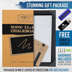 HBCY Creations Rustic Black Magnetic Wall Chalkboard, Small Size 11" x 17", Framed Decorative Chalkboard - Great for Kitchen Decor, Weddings, Restaurant Menus and More! … (11" x 17")…