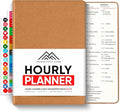 Hourly Planner & Appointment Book (8.5” x 11”) - Premium Hourly Planner with Daily Schedule & 30-Minute Time Slots for Better Time Management by PRODUCTIVITY STORE (A4, Brown)
