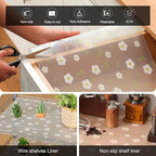 Cooyes Shelf Liner – Premium Non-Adhesive Cabinet & Drawer Liner for Kitchen – Waterproof Shelf Paper with Modern Pattern – Durable EVA Cabinet Mat – Easy to Cut （24" W x 360" L）