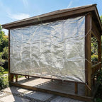 Mindsoft 70% Aluminet Shade Cloth Reflective Tarp 10 x 20 ft Aluminum Cloth Porch Privacy Screen with Grommets Durable Mesh Canopy for Car Garden Patio Pergola Sun Shade Cover(1 Set)
