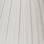 Creme Linen Large Box Pleat Lamp Shade 7" Top x 14" Bottom x 11" High (Spider) Replacement with Harp and Finial - Springcrest