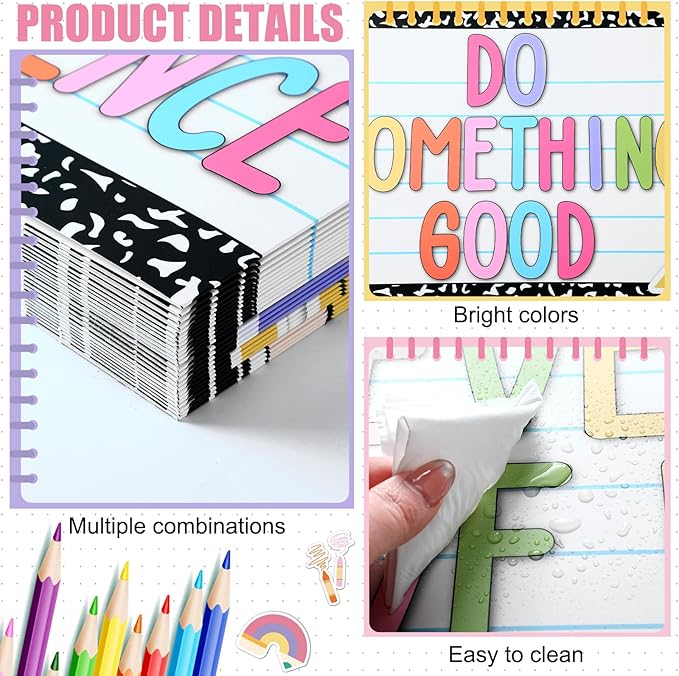 Honoson 24 Pcs Bulk Inspirational Privacy Folders for Students Cardboard Test Privacy Boards Motivational Words Desk Dividers Shield for Classroom School Study Supplies, 6 Styles(Composition)