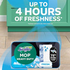 Swiffer Sweep & Mop Deluxe 2-in-1 Floor Mopping and Sweeping Kit, Multi-Surface Kit for Floor Cleaning, Includes 1 Sweeper Device, 5 Heavy Duty Dry Sweeping Cloths, 6 Heavy Duty Wet Mopping Cloths