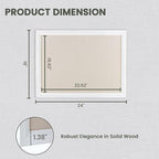 Bulletin Board Cork Board with Linen, 100% Wood Framed 18" x 24" Bulletin Board Decorations, Pin Boards for Walls, Wall Mounted Fabric Picture Board with 10 Pushpins for School, Home & Office, White