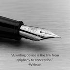 Webson Gill The Boss' Black Luxury Executive Fountain Pen, Polished Lacquer & Chrome, Medium Nib, Smudge Free No Bleed, Use Any Fountain Ink with Included Converter, Fits Cartridges (sold separately)
