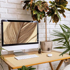 Leather Desk Pad, Mouse Pad, Non-Slip Desk Protector Mat, Leather Desk Blotter, Computer Desk Pad, Waterproof Desk Mat for Office Home Decor - Beige (31.5×15.7 Inches)