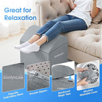 ComfyInLove Foot Rest for Under Desk at Work - Non-Slip Foot Stool with 3 Adjustable Heights, Ergonomic Under Desk Footrest with Washable Cover for Desk, Home, Office, Car (Light Grey)