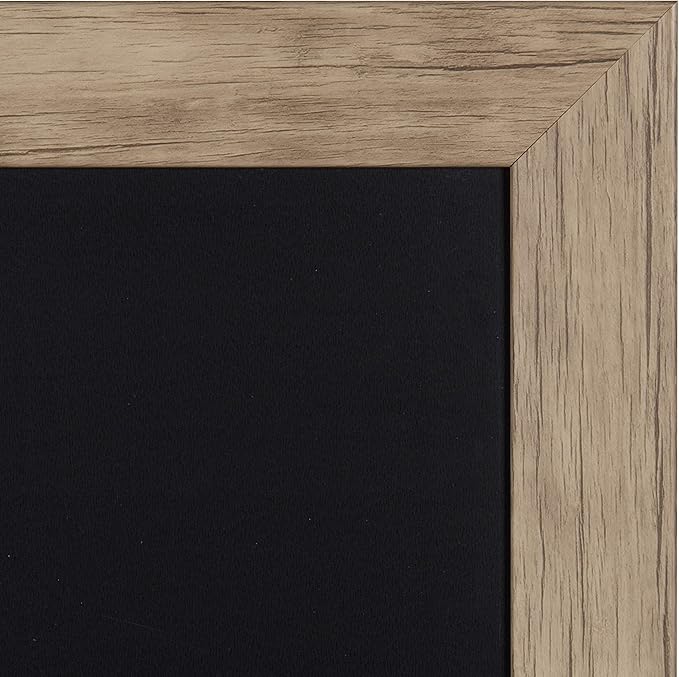DesignOvation Beatrice Framed Magnetic Chalkboard, 13x23, Rustic Brown