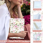 Undated Weekly and Monthly Planner – 12-Month To Do List Notebook Organizer with Goal & Habit Tracker, Monthly Calendar, Spiral Productivity Journal Ideal for Work, School & Home, 6.5" x 8.5", Rose