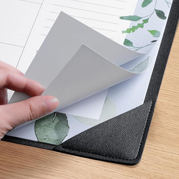 Cabbrix Desk Calendar 2026 with Desktop Mat, 21" x 16.5" Large Desk Calendar Covering January 2026 to December 2026, 12 Months Desktop Calendar for Home Office School Planning, Greenery