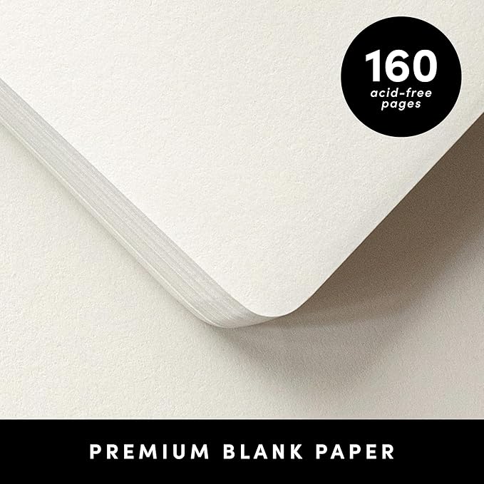 PAPERAGE Blank Journal Notebook, (Lavender), 160 Pages, Medium 5.6 in x 8 in - 100 GSM Thick Paper – Hardcover Journaling Notebook for Work, School, Note Taking or Sketching