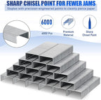 Marspark 10 Pcs Stapler for Desk Office Staplers Bulk with 6000 Staples 25 Sheet Capacity for School Office (Blue)