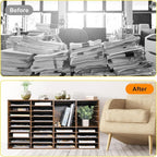 EasyPAG Wooden Literature Organizer with Adjustable Shelves, 36 Compartments Office Paper Organizer Storage 18000 Sheets Letter Size Paper, Student Mailbox for Classroom, Archaize