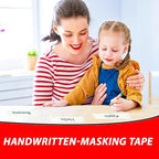 MCOTOP Wide Masking Tape (0.79In x 55YD x 2 Rolls -Beige White), 330FT Total, Strong Adhesive, for Home, Office, School Stationery, Painting, Labeling, DIY Crafts Arts Use,General Purpose Tape