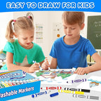 TooyBing Washable Markers Bulk (288 Count), 8 Assorted Colors, Washable Markers for Kids Classroom School, Broad Tip Durable for Back to Classroom Art School Supplies Essentials