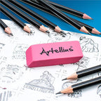 Artellius Teacher Supplies Erasers - Pink, Large 150-Count - Pencil Erasers for Kids & Classroom Use