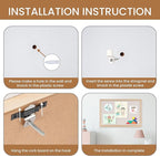 Bulletin Board Cork Board with Linen, 100% Wood Framed 30" x 20" Bulletin Board Decorations, Pin Boards for Walls, Wall Mounted Fabric Picture Board with 10 Pushpins for School, Home & Office, Natural