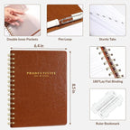 SUNEE 2026 Planner 5.9" x 8.3" – Dated Productivity Planner for Time Management - Daily,Weekly & Monthly Planner to Achieve Goals - Planner 2026 dated from January 2026 – December 2026,Brown