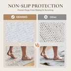 GENIMO Runner Rug 2'6"x6 Machine Washable Non Slip Vintage Hallway Runner Rug, Low Pile Lightweight Rugs for Indoor Entryway, Hallway, Kitchen and Corridor