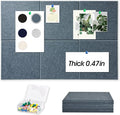 Thick Cork Board Tiles for Wall with Push Pins, Removable 36"x24"x0.47" Bulletin Board Sets, Self-Adhesive Pin Board | Magrowill 6 Packs Felt Panels for Office Home Classroom Dorm