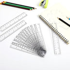 150 Pcs 6 Inch Ruler Clear Plastic Rulers Bulk for Classroom Flexible Small Straight Rulers with Inches and Centimeters Transparent Ruler First Day of School Gift for Students Back to School Office