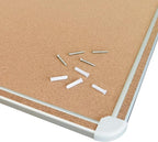 Cork Bulletin Board, 48 X 32 Inches Cork Strip Frame Message Vision Board, Large Wall Mounted Notice Memo Pin Board with 28 Push Pins