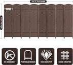 Cocosica 8 Panel Room Divider,5.86Ft Folding Privacy Screen,Tall - Extra Wide Foldable Panel Partition Wall Divider with Diamond Double-Weaved Hand-Woven Design Room Screen Divider