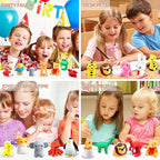 URSKYTOUS 60Pcs Animal Erasers Kids Desk Pets Pencil Erasers 3D Puzzle Bulk Mini Animal Eraser Toys Fun Cute Eraser for Classroom Rewards, Game Prizes, Treasure Box, Easter Egg Fillers
