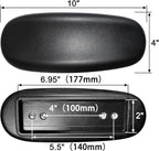 MySit Office Chair Armrest Replacement Arm Pads Universal 4" or 5.5" Mounting Hole (Set of 2) Black