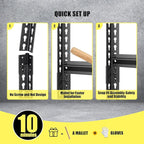 SDXYSTCE 48" W Garage Storage Shelves Heavy Duty, 3000LBS Loads Adjustable Garage Shelving, 5-Tier Metal Shelving Units and Storage Racks, Industrial Utility Shelf,48" Wx24 Dx78 H, Black