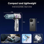 4-in-1 Handheld Cordless Car Vacuum Cleaner, 84000 RPM High Power Air Blower, inflator deflator & Mini Car Vacuum Cleaner for Home, Office & Outdoor, 6000mAh Battery & Type-C Fast Charging