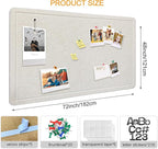 Yunihome Large Bulletin Board - Foldable 72x48 Inches Cork Board Alternative with 20 Push Pins and 237 Pcs Glitter Letters, 6' x 4' Self-Adhesive Felt Bulletin Board for Wall, Home Office Decor